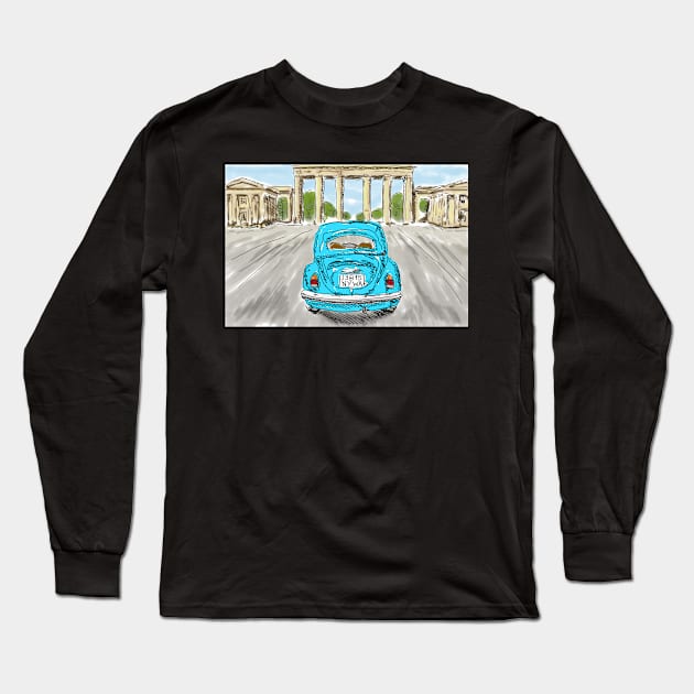 Classic car light blue Long Sleeve T-Shirt by NYWA-ART-PROJECT